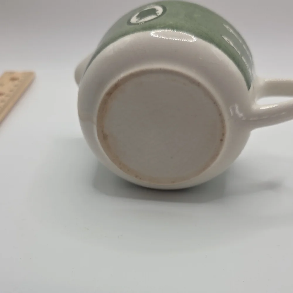 Royal Colonial Green and Cream Ceramic Creamer. Vintage